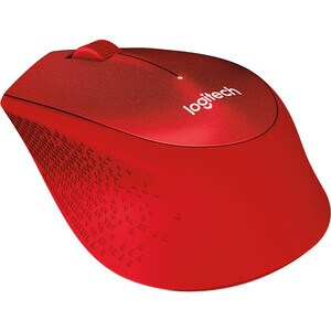 Logitech SILENT PLUS M331 Mouse - Mechanical - Wireless - Radio Frequency - Red - USB - 1000 dpi - Scroll Wheel - 3 Button