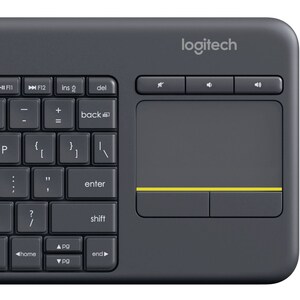 Logitech K400 Plus Keyboard - Wireless Connectivity - USB 2.0 Interface - TouchPad - Portuguese (Brazilian) - QWERTY Layou