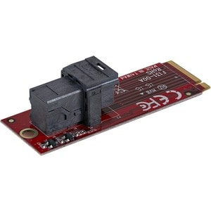 StarTech.com M2E4SFF8643. Hostschnittstelle: M.2, Output interface: U.2. Produktfarbe: Rot, Zertifizierung: CE, FCC, REACH