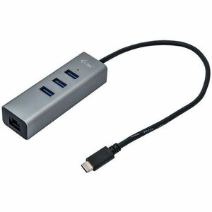 i-tec USB/Ethernet Combo Hub - USB 3.1 Type C - Notebook, Tablet, Desktop - Space Gray - 3 Total USB Port(s) - 3 USB 3.0 P