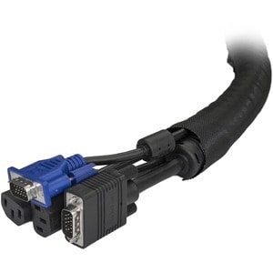 StarTech.com 6.5' (2m) Cable Management Sleeve - Flexible Coiled Cable Wrap - 1.0-1.5" dia. Expandable Sleeve - Polyester 