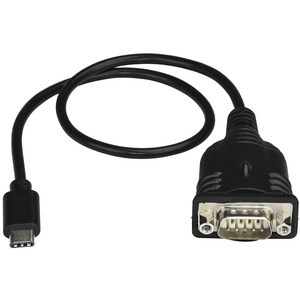 StarTech.com Câble adaptateur USB-C vers série - USB C vers RS232 - Compatible avec Windows / macOS / Linux - Noir