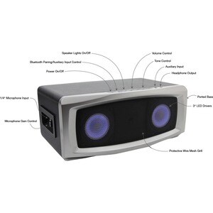 Cyber Acoustics Media.VOX CA-7100BT Bluetooth Speaker System - 30 W RMS - Wall Mountable