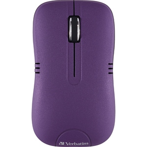 Verbatim Wireless Notebook Optical Mouse, Commuter Series - Matte Purple - Optical - Wireless - Matte Purple - 3 Button(s)