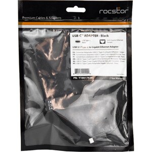 Rocstor Premium USB-C to Gigabit Network Adapter - USB Type-C to Gigabit Ethernet 10/100/1000 Adapter - Supports PXE Boot,