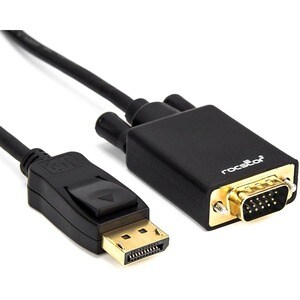 Rocstor Premium 6 ft DisplayPort to VGA Cable M/M- DisplayPort to VGA Supporting 1920x1200 1080p at 60Hz - DP/VGA cable fo