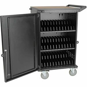 Tripp Lite by Eaton Multi-Device Charging Cart, 36 AC Outlets, Chromebooks and Laptops, 230V, Schuko Black - 4 Casters - S