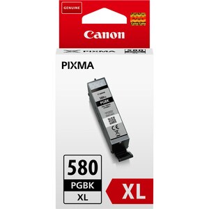 Canon PGI-580BK Original Inkjet Ink Cartridge - Pigment Black - 1 Pack - 200 Pages