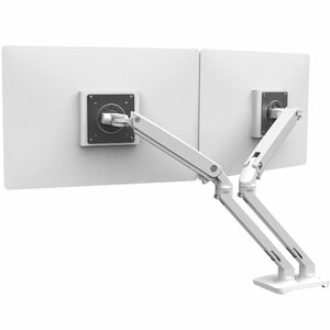 Ergotron Mounting Arm for LCD Monitor - White - 2 Display(s) Supported - 24" Screen Support - 40 lb Load Capacity - 75 x 7
