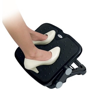 StarTech.com Footrest - TAA Compliant - Black - 93.98 mm - 121.92 mm Adjustable Height - 30° Tilt - Plastic, Aluminium