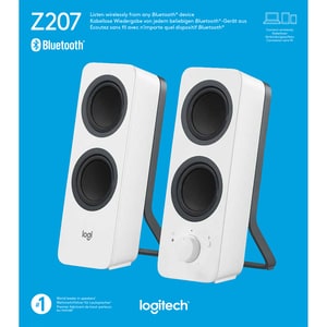 Logitech Z207 2.0 Bluetooth Speaker System - 5 W RMS - White - Desktop - 2