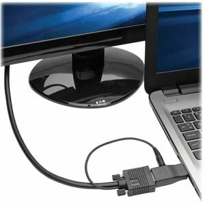 Eaton Tripp Lite Series Compact HDMI to VGA Adapter Video Converter with Audio (M/F), TAA - 1 x HDMI Male Digital Audio/Vi