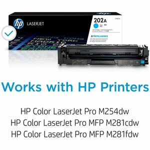HP 202A Cyan Original LaserJet Toner Cartridge