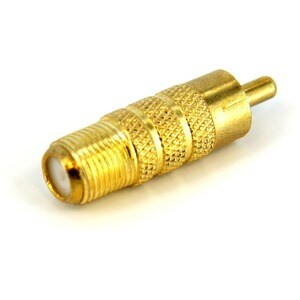StarTech.com RCA to F Type Coaxial Adapter M/F - 1 x F Connector Audio/Video Female - 1 x RCA Audio/Video Male - Gold Conn