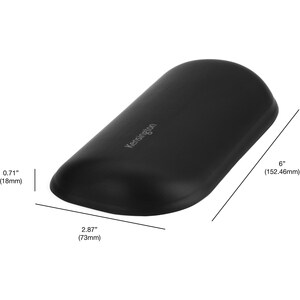 Kensington ErgoSoft Wrist Rest for Standard Keyboards - 18 mm Height x 152.5 mm Width x 73 mm Depth - Black - Gel, Rubber 
