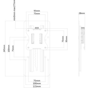 Neomounts Neomounts Pro FPMA-LIFT100BLACK Mounting Adapter for Flat Panel Display - Black - 1 Display(s) Supported - 76.2 