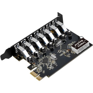 SIIG USB 3.0 7-Port Ext PCIe Host Adapter - PCI Express 2.0 x1 - Plug-in Card - 7 USB Port(s) - 7 USB 3.0 Port(s)