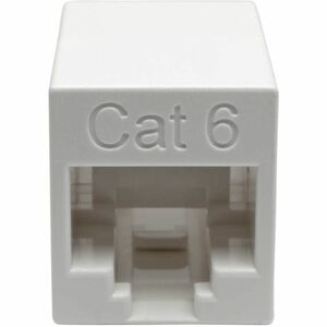Eaton Tripp Lite Series Cat6 Straight-Through Modular Compact In-Line Coupler (RJ45 F/F), White, TAA - 1 x RJ-45 Network F