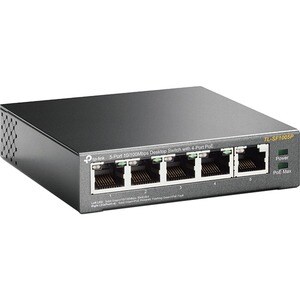 TP-Link TL-SF1005P 5 Anschlüsse Ethernet-Switch - Fast Ethernet - 10/100Base-T - 2 Unterstützte Netzwerkschicht - 1,90 W S