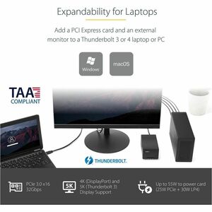 StarTech.com Chassis Telaio di espansione Thunderbolt 3 a PCI Express con DisplayPort - PCIe x16