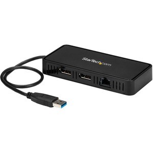 StarTech.com USB 3.0 Type A Docking Station for Notebook - Black - TAA Compliant - 2 Displays Supported - 4K - 4096 x 2160