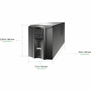 APC by Schneider Electric Smart-UPS 1500VA LCD 120V with SmartConnect - Tower - 3 Hour Recharge - 7 Minute Stand-by - 120 