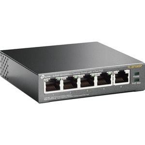 Switch Ethernet TP-Link TL-SF1005P 5 Porte - Fast Ethernet - 10/100Base-T - 2 Layer supportato - 1,90 W Consumo energetico