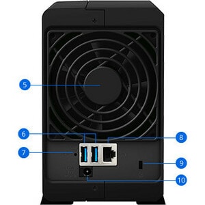 Synology DiskStation DS218play 2 x Total Bays SAN/NAS Storage System - Realtek Quad-core (4 Core) 1.40 GHz - 1 GB RAM - DD