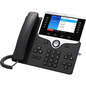 Cisco 8841 Telefone IP - Montagem em parede - Preto - VoIP - Unified Communications Manager - 2 x Rede (RJ-45) - PoE Ports