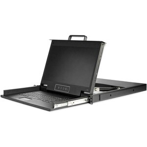 StarTech.com LCD Rack Console - Steel - Black - 1 Computer(s) - 43.9 cm (17.3") LCD - Full HD - 1920 x 1080 - 16:9 - 1 - K