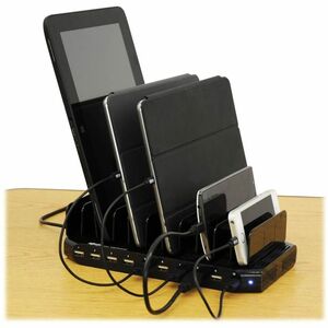 Tripp Lite 10-Port USB Charging Station with Adjustable Storage, 12V 8A 96W - 5 V DC/2.40 A Output