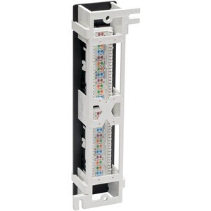 Eaton Tripp Lite Series Cat6 Wall-Mount 12-Port Patch Panel - PoE+ Compliant, 110/Krone, 568A/B, RJ45 Ethernet, TAA - 12 P