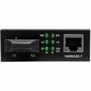 Eaton Tripp Lite Series Gigabit Multimode Fiber to Ethernet Media Converter, 10/100/1000 SC, International Power Supply, 8