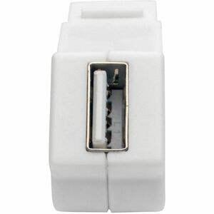 Eaton Tripp Lite Series USB 2.0 All-in-One Keystone/Panel Mount Angled Coupler (F/F), White - 1 x Type A USB 2.0 USB Femal