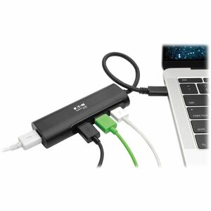 Tripp Lite by Eaton 4-Port USB-C Hub, USB 3.x (5Gbps), 4x USB-A Ports, Black - USB Type C - External - 4 USB Port(s) - 4 U