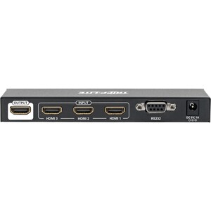 Tripp Lite 3-Port HDMI Switch with Remote Control - 4K x 2K @ 60 Hz (F/3xF) - 4096 x 2160 - 4K - 3 x 1 - Display - 1 x HDM
