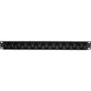 Eaton Tripp Lite Series 24-Port 1U Rack-Mount Cat5e/6 Offset Feed-Through Patch Panel with Cable Management Bar, RJ45 Ethe