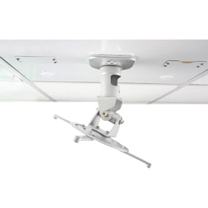 Amer Mounts AMRDCP100KIT Ceiling Mount for Projector - White - 13.61 kg Load Capacity - Steel, Cast Aluminum