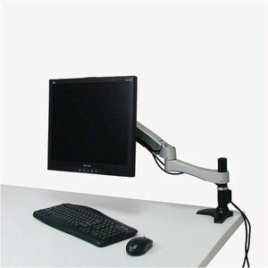 Amer Mounts Mounting Arm for Flat Panel Display, LCD Monitor, LED Monitor, Monitor - White - Landscape/Portrait - TAA Comp