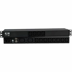 Eaton Tripp Lite Series 1.9-3.8kW Single-Phase 120-240V Basic PDU, 14 Outlets (12 C13 & 2 C19), C20 16A Input, 1U Rack-Mou