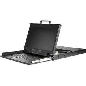 StarTech.com Rackmount KVM Console HD 1080p - Single Port VGA KVM w/17" LCD Monitor - 1U LCD KVM Server Rack Drawer w/Cabl