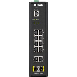 D-Link Ethernet Switch - 10 Ports - Manageable - Gigabit Ethernet - 1000Base-X - 2 Layer Supported - Modular - 2 SFP Slots
