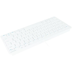 Macally Compact USB Wired Keyboard for Mac and PC - Cable Connectivity - USB Interface - 78 Key(s) - Multimedia Hot Key(s)