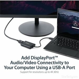 StarTech.com Adaptateur USB 3.0 vers DisplayPort 4K 30Hz - Carte graphique externe USB 3.0 vers DP 4K - 3840 x 2160 Suppor