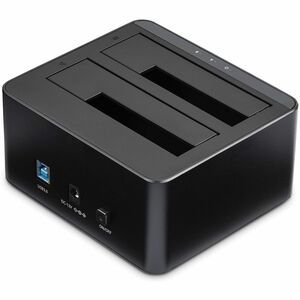 StarTech.com Drive Dock SATA/600 - USB 3.1 Type B Host Interface - UASP Support External - Black - Dual-Bay Hard Drive Doc