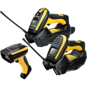 Datalogic PowerScan PM9100-433RBK10 Handheld Barcode Scanner Kit - Wireless Connectivity - Yellow, Black - 1D - Imager - ,