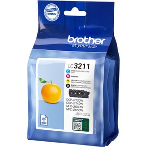 Brother LC3211VAL Original Standard Yield Inkjet Ink Cartridge - Multi-pack - Black, Cyan, Magenta, Yellow - 4 / Pack - 20