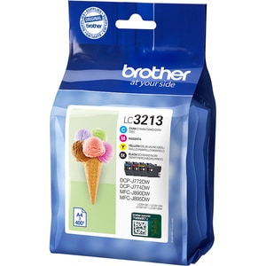Brother LC3213VAL Original High Yield Inkjet Ink Cartridge - Multi-pack - Black, Cyan, Magenta, Yellow - 4 / Pack - 400 Pa