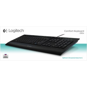 Logitech K280E Tastatur - Kabel Konnektivität - USB Schnittstelle - Deutsch - Schwarz - Gummikuppel Keyswitch - Windows, L