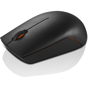 Lenovo Compact 300 Mouse - Radio Frequency - USB - Laser/Optical - 3 Button(s) - Black - Wireless - 2.40 GHz - 1000 dpi - 